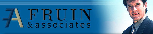 Fruin and Associates logo and picture of man in suit